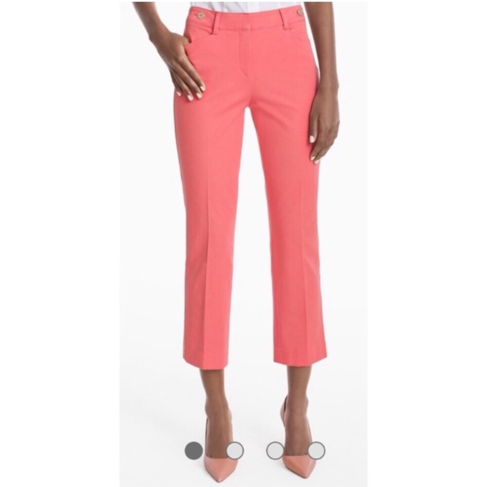 WHBM Slim Cropped Coral Pants Sz 4